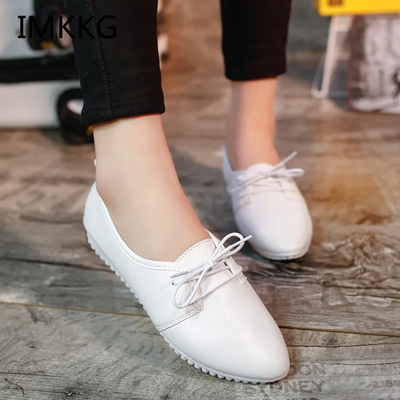 2021 New Women Shoes Women Flats Shoes Slip On Women Flat Doudou Shoes Lace-up Ladies Shoes edf45