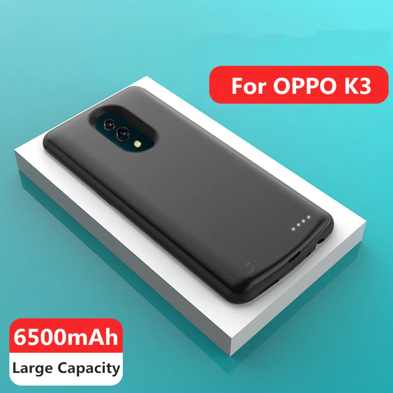6500mAh Battery Charger Cases For OPPO K3 Power Bank Case Extenal Battery Power Pack Charging Cover For OPPO K3 Battery Case