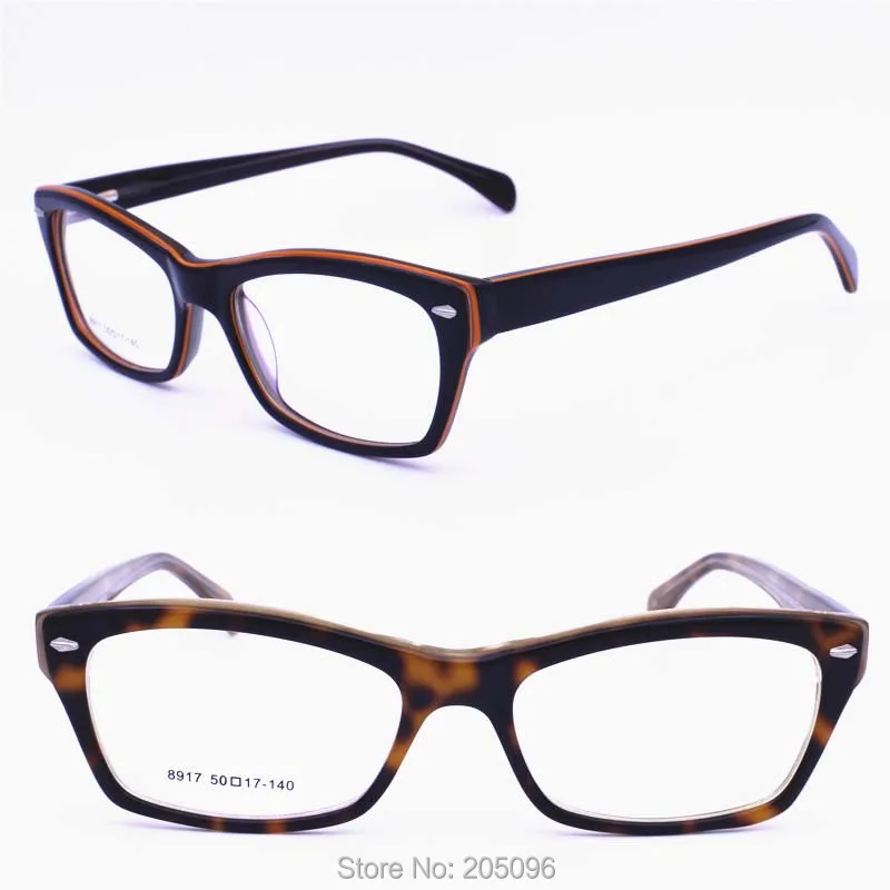 

8917 full-rim high classic flexible hinge women vintage unique sheild bicolor acetate prescription eyeglasses progresive glasses