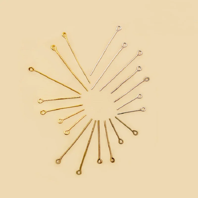220-600pcs Multi Size Gold/Rhodium/Antique Bronze Eye Pins 9/T-Shape Head Pins Needles for DIY Earring Necklace Jewelry Findings