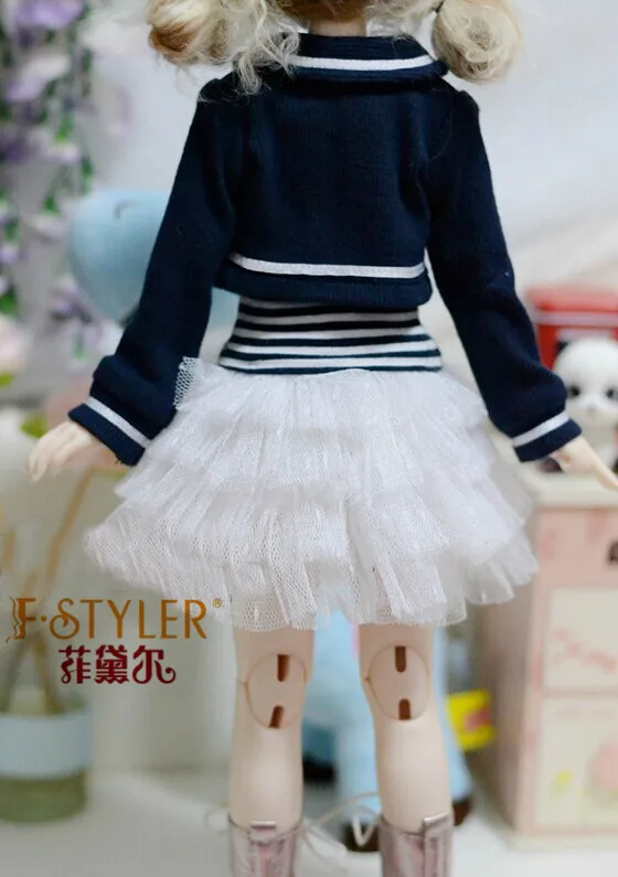 무료 배송 패션 BJD 인형 옷 SD MSD YOSD 인형 옷 예쁜 비터 플리베인 스커트 도매 가격