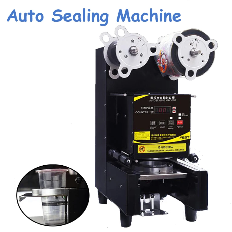 

Automatic Sealing Machine Milk Tea Cup Sealer for Soya-Bean Milk Pearl Tea Shop Commercial Plastic Cup Sealing Machine FW-95