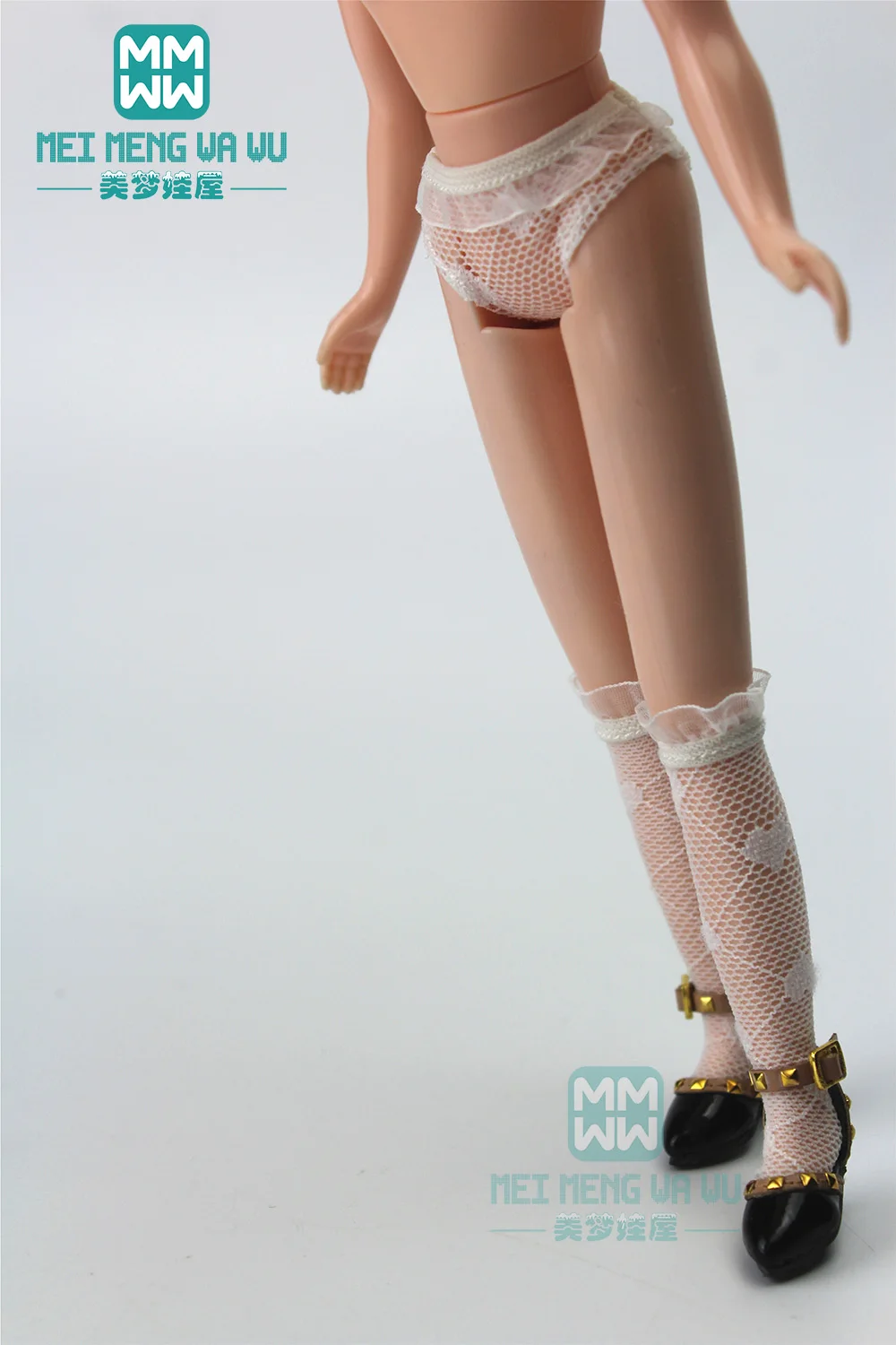 Accessories for dolls for Blyth Azone OB22 OB24 doll Fashion Plain underwear, socks set white, gray, pink
