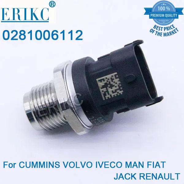 1800 Bar ERIKC Common Fuel Oil Pressure Sensor 0281006112 For NEW HOLLAND TS-A 2003-2006 0281006325