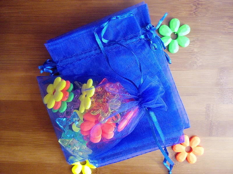 

9*12cm 3000pcs Organza Bag Royal blue Drawstring bag jewelry packaging bags for tea/gift/food/candy small transparent Yarn bag