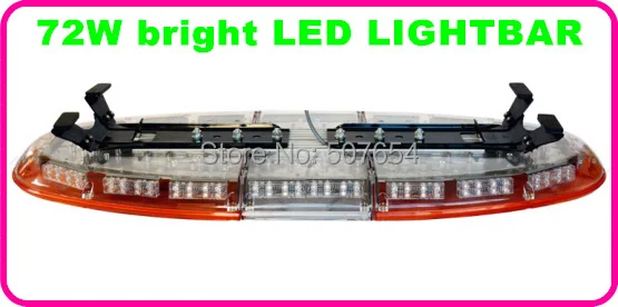 45inch Bright 72W Led Car warning lightbar,egg style Emergency light bar,Traffic warning light for police ambulance fire truck