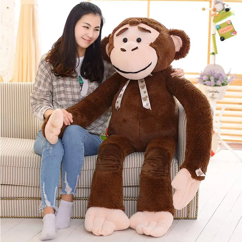 

Dorimytrader 135cm Jumbo Stuffed Animal Orangutan Toy Plush Soft Funny 53'' Cartoon Monkey Doll 3 Colors Free Shipping DY61062