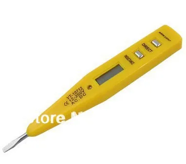 Electrsonda-destornillador ranurado portátil, Detector de voltaje Digital LCD, bolígrafo eléctrico, CA/CC 12-250V
