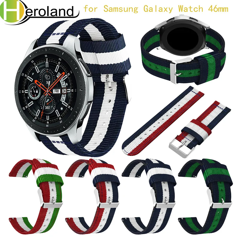 For Samsung Galaxy Watch 46MM SM-R800 Smart Watchband For Huawei Watch GT 4 46mm strap Wristband 22MM width Nylon Accessories