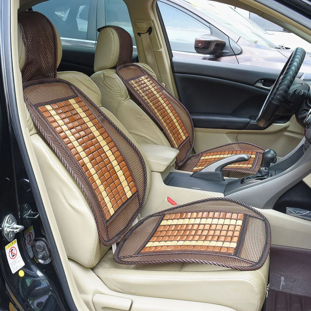 Car Seat Covers Natural  Bamboo Massage Seat Cover Cool Cushion For Auto Truck & Office Chair Seat Cover