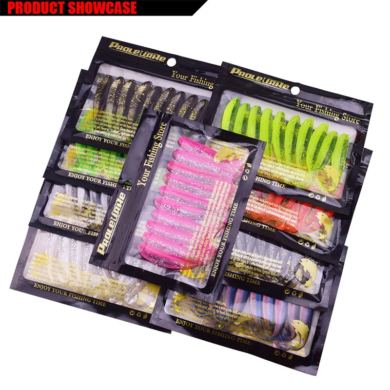 Proleurre Easy Shiner Soft Bait Worm Silicone Fishing Lure Double Color Jig Wobblers Artificial Bait Swimbait Carp Bass Tackle