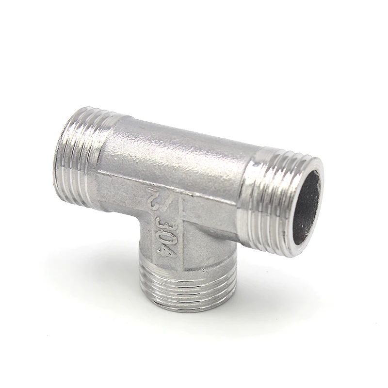 Tee Type 3 Way 304 Stainless Steel Pipe Fitting Connector 1/2