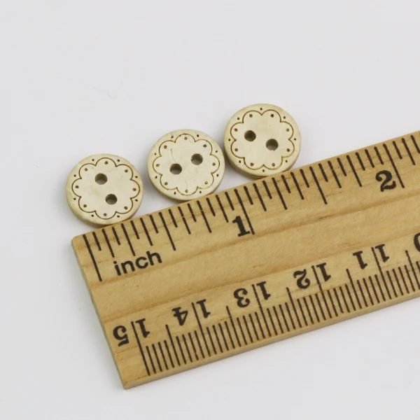 50pcs/lot Size:12.5mm Natural Round Coconut Buttons Accssories Sewing Buttons for Garment Scrapbooking (ss-137)