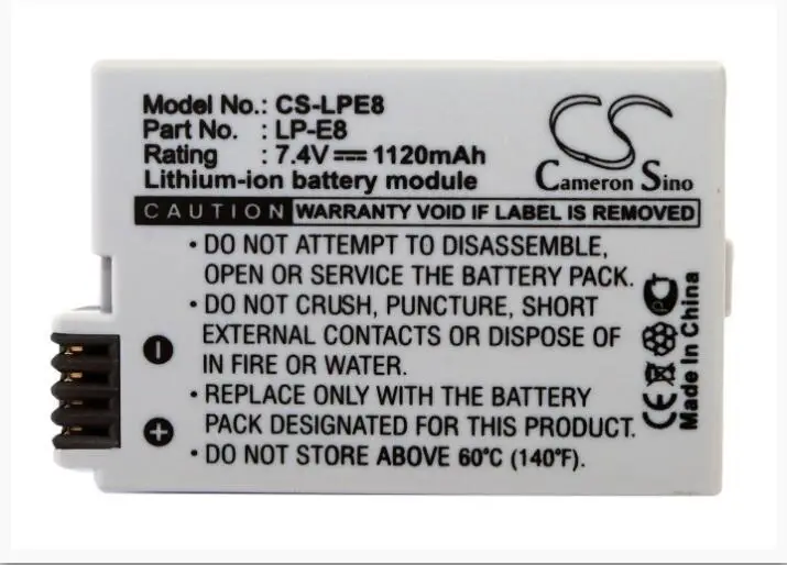 Cameron Sino 1120mAh battery for CANON EF-S EOS 550D 600D 650D 700D Kiss X4 Kiss X5 Kiss X6i Rebel T2i Rebel T3i Rebel T4i