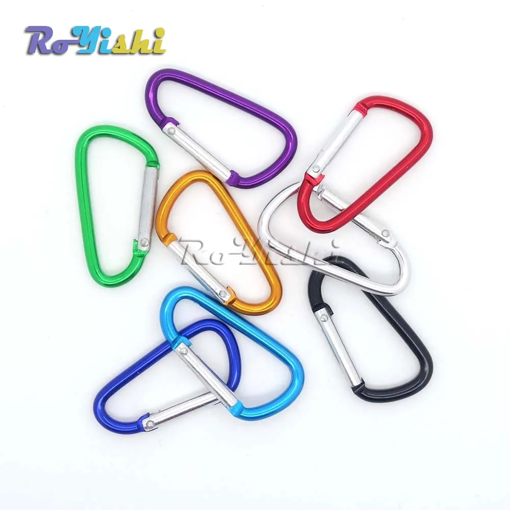 

1000pcs/pack Aluminum Carabiner Snap Hook Keychain For Paracord Outdoor Activities Hiking Camping 8 Colors