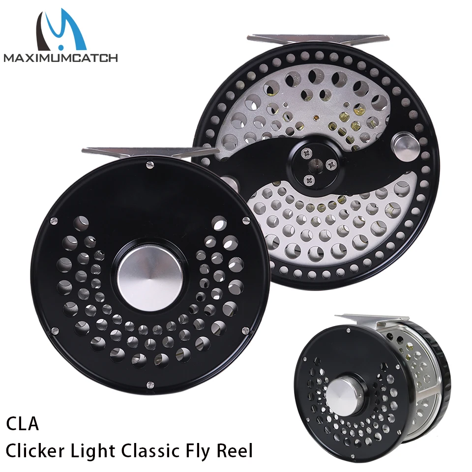 

Maximumcatch 3-11WT Clicker or Disc Drag Classic Fly Fishing Reel Light Weight CNC Machine Cut T6061 Aluminum Fly Reel