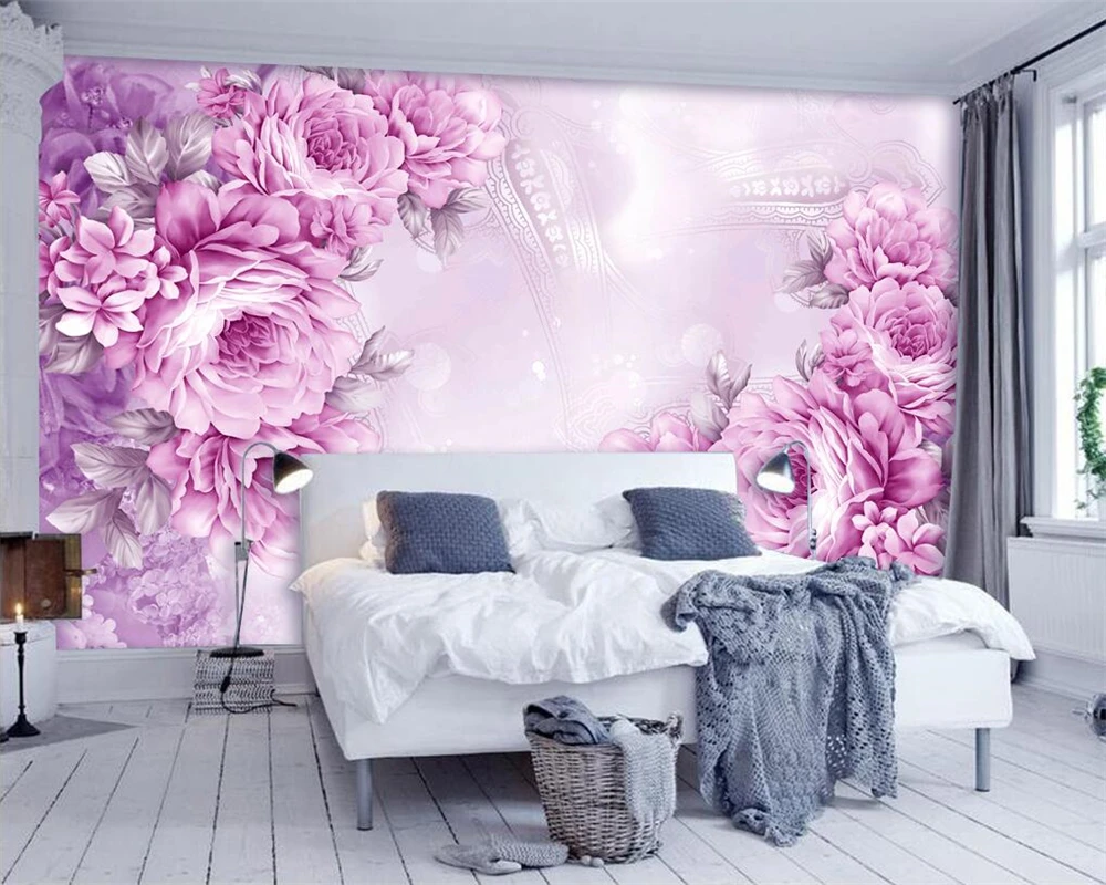 

beibehang Home decoration murals wallpaper vintage hand painted romantic roses TV background wall 3d wallpaper papel de parede