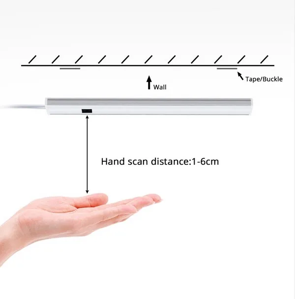 LED Hand Wave Under Cabinet Light Infrared Sensor Rigid Strip Bar Light Kitchen Lights Bathroom lamp night lamps home Decoration