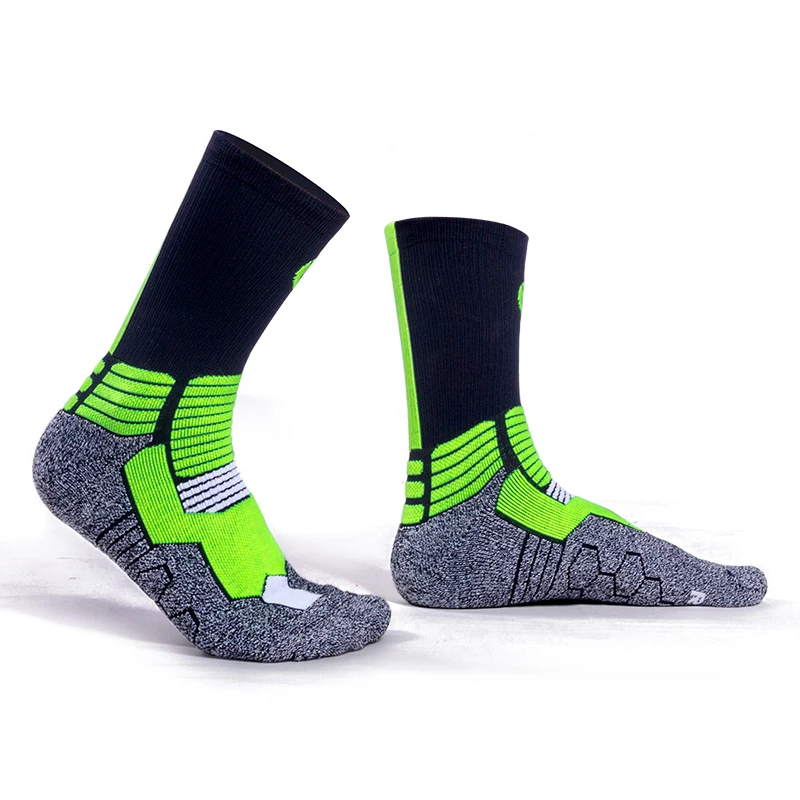 Kuangmi-Professional Sport Socks, Basketball Compression Socks, Protect Feet, Breathable, Wicking, Cycling, Bicycle, 1 Pair