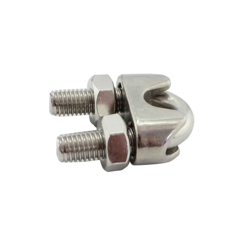5 pcs per lotto Corda del Filo di Clip In Acciaio Inox 316 Wire Rope Grip Cavo Morsetti 10 millimetri