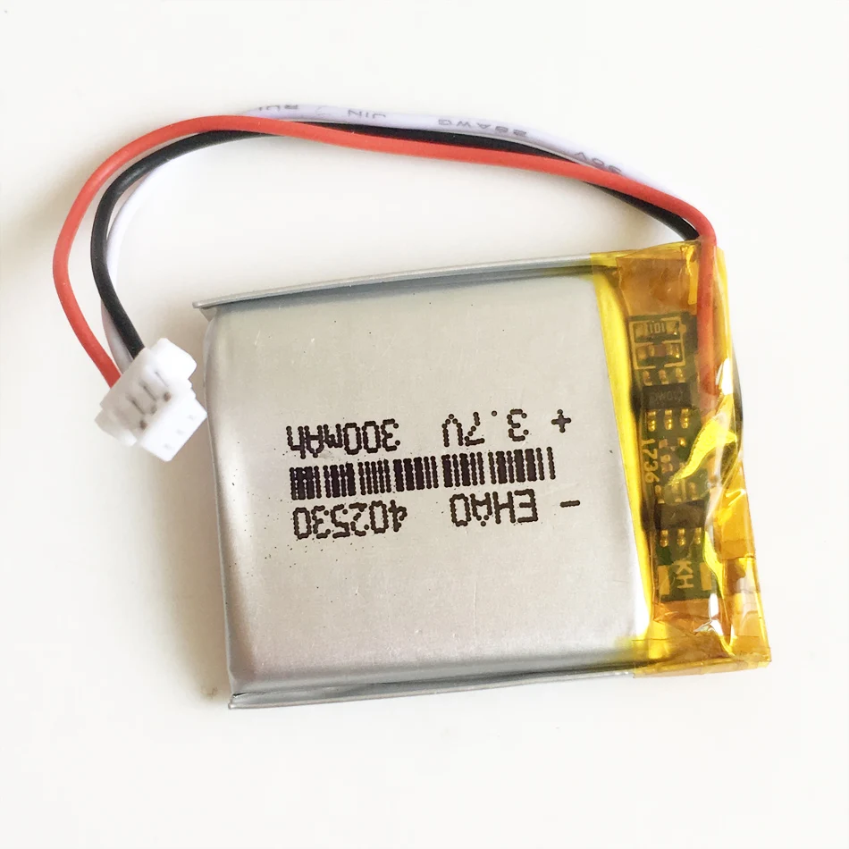 3.7V 300mAh 402530 Lithium Polymer LiPo Rechargeable Battery JST 1.0/1.25/1.5/2.0/2.5mm 3pin For Handheld GPS Mp3 GPS Bluetooth