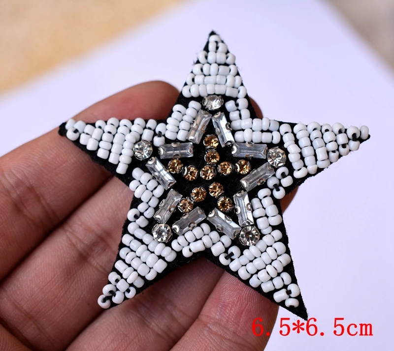 Hollow Star crystal sequins Rhinestones bead patches sew on beading applique clothes shoes bags decoration patch DIY