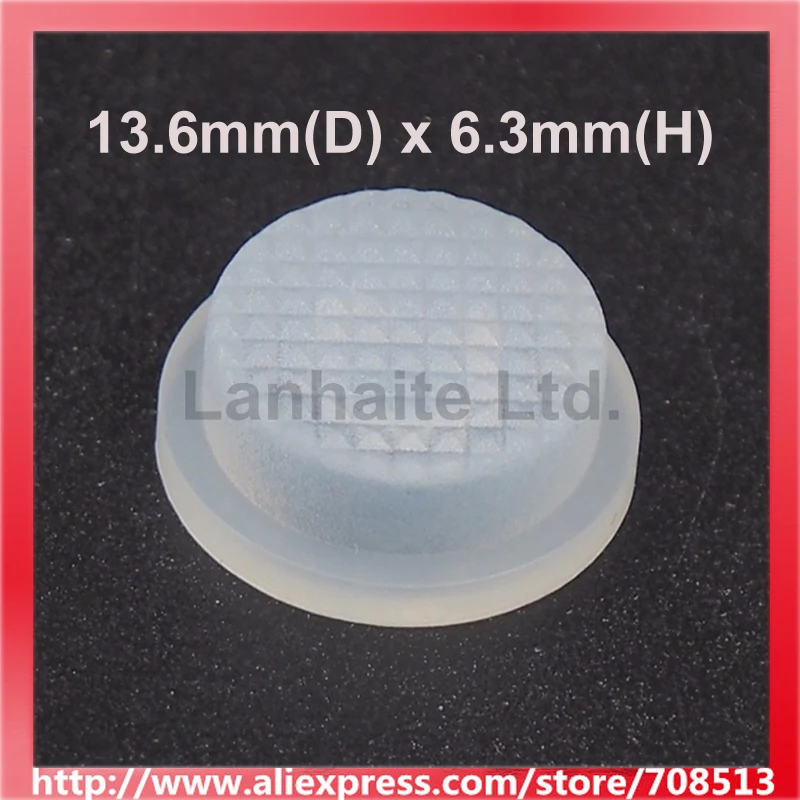 13.6mm(D) x 6.3mm(H) Silicone Tailcaps - Transparent (10 pcs)