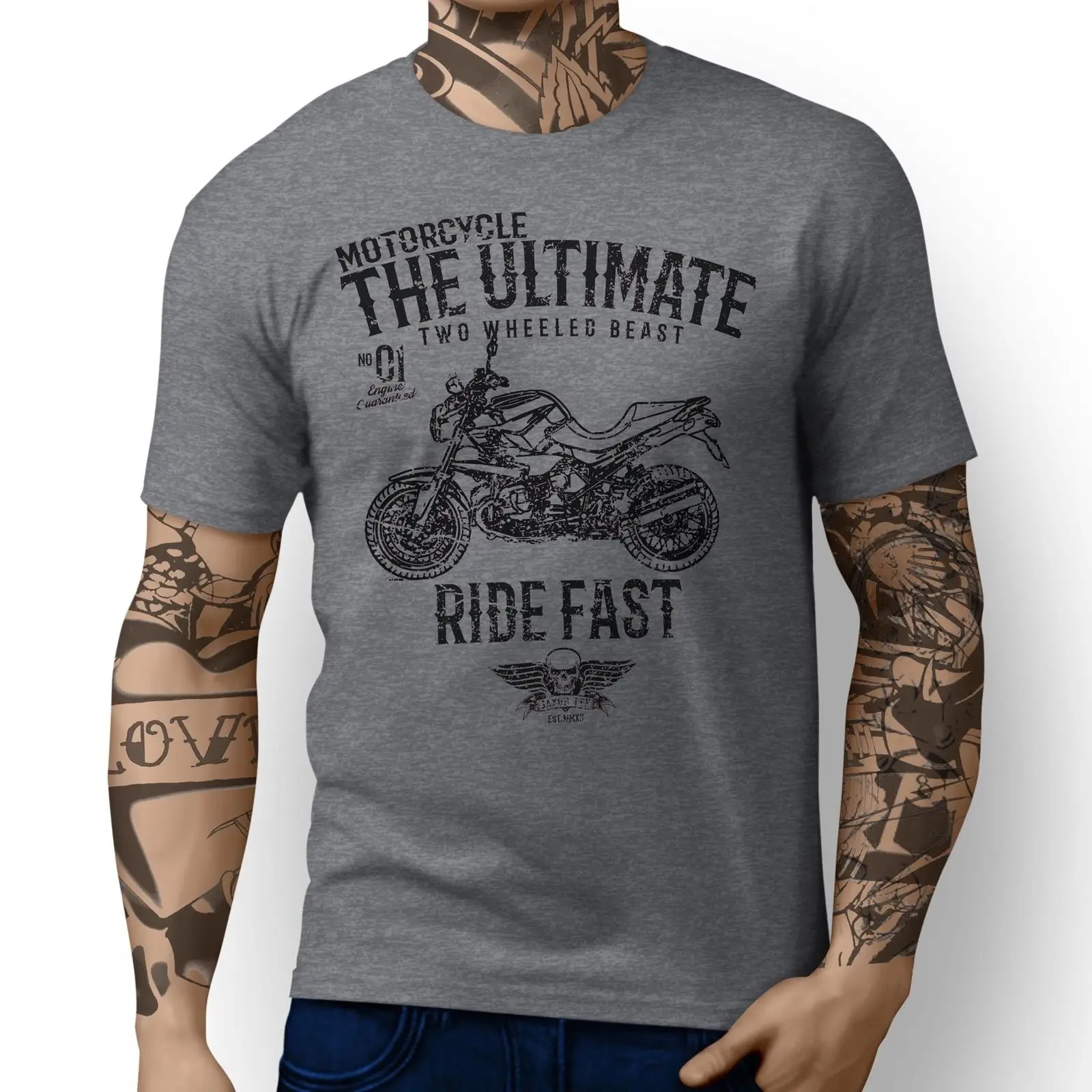 2019 Fashion Free shipping Germany Classic Motorbike R1200R 2012 Original Motorcycle Art T-shirt Tee shirt