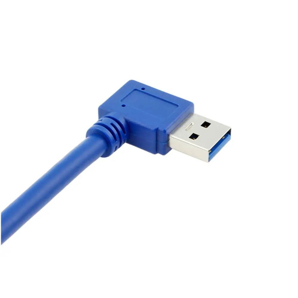팔꿈치 USB3.0 남성-공용 모바일 하드 디스크 데이터 라인 왼쪽 및 오른쪽 굽힘 측면 라인 30CM 50CM