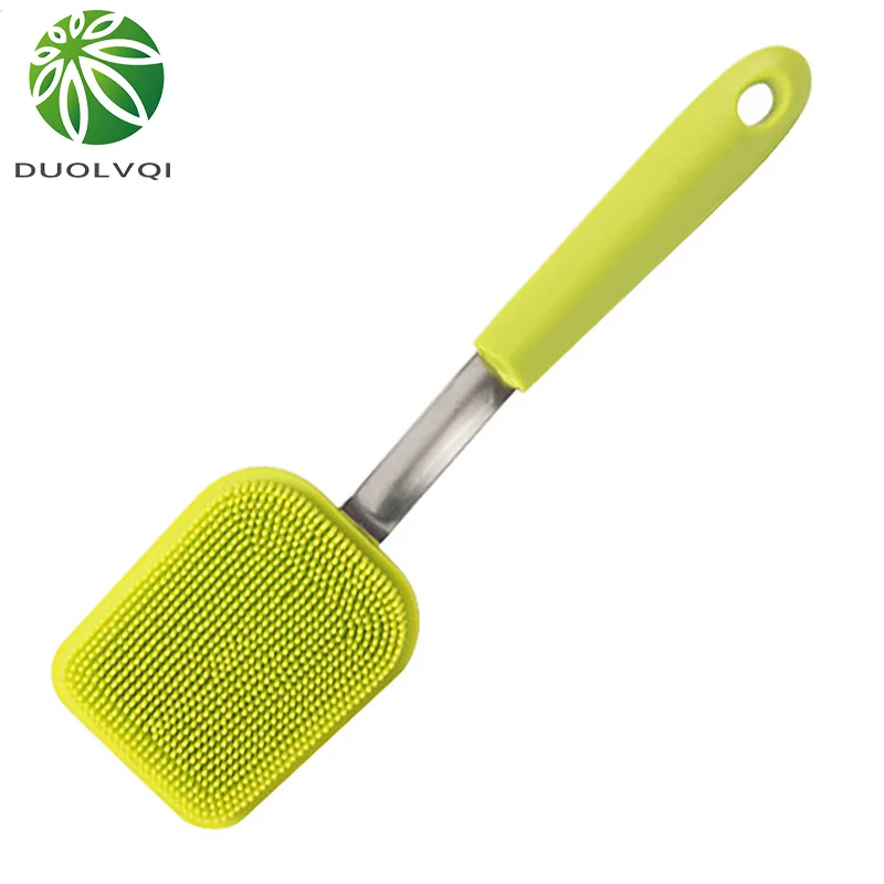 Multifunctional Silicone Pot Cleaning Brush New Arrival Pan Dishes Cleaning Sponge with Handle Kitchen Accessories