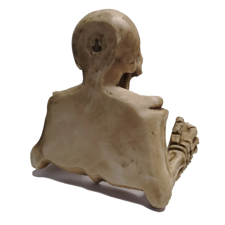 Creative Skull Statue Roll Paper Holder Wall Mount Resin Sculpture Home Desk Decor Gift Halloween Party Decoration Dropshipping
