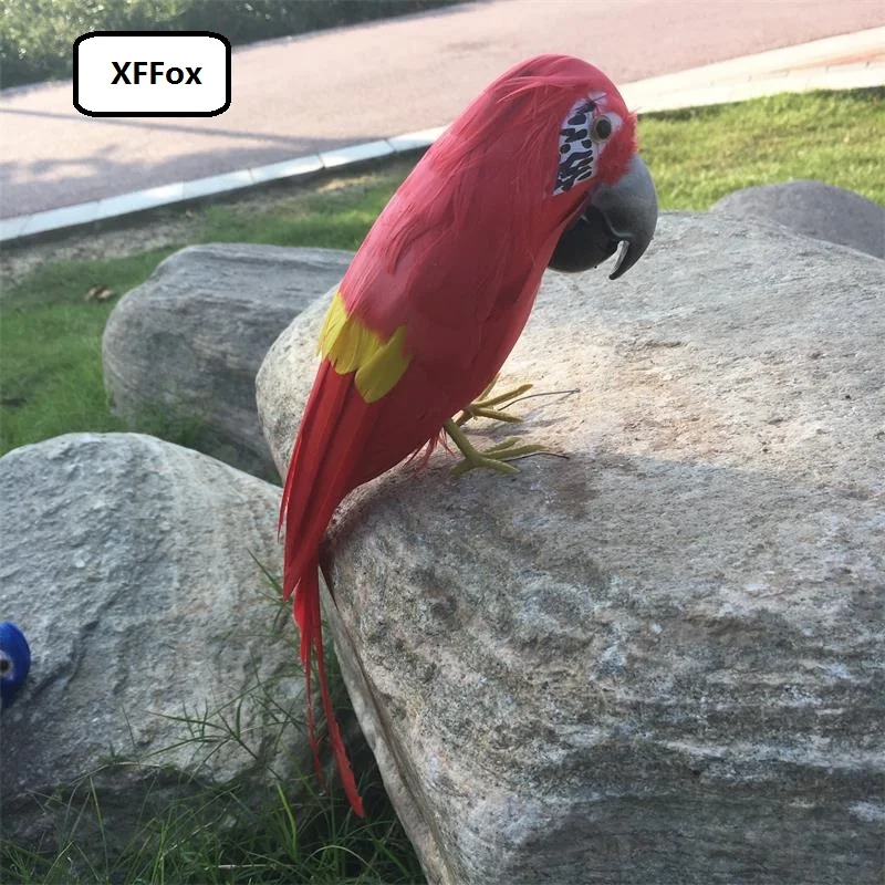 

cute simulation red parrot model foam&furs real life new parrot bird doll gift about 30cm xf1137