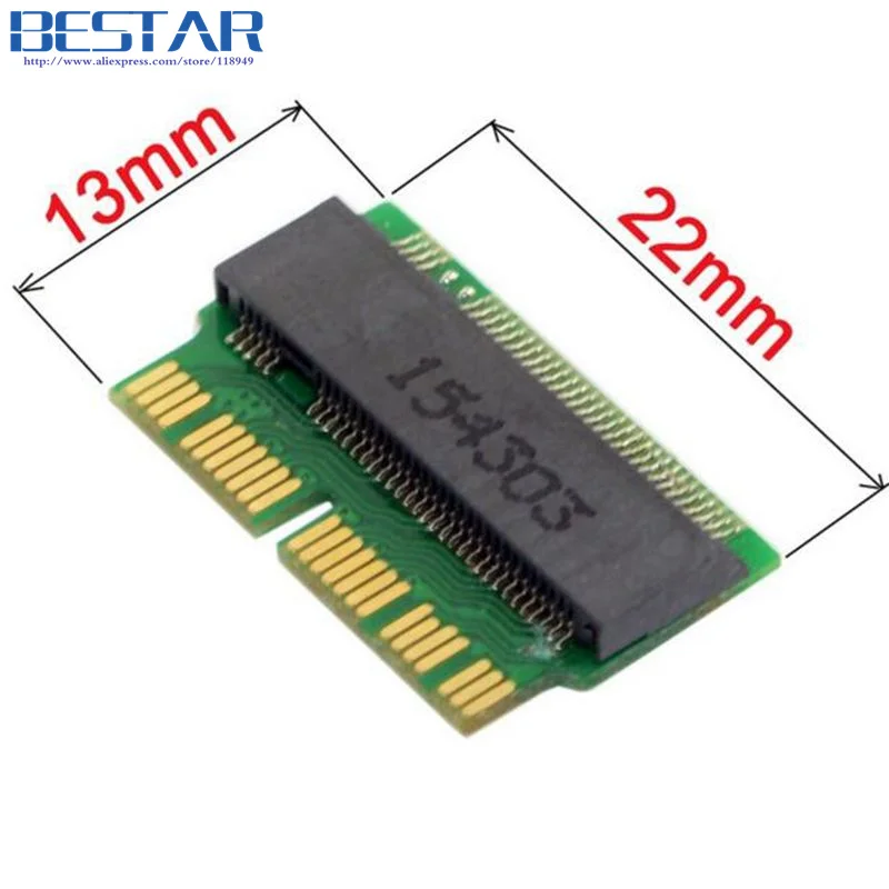 For 12+16pin 2014 2015 Macbook to M.2 NGFF M-Key AHCI SSD adapter Convert Card