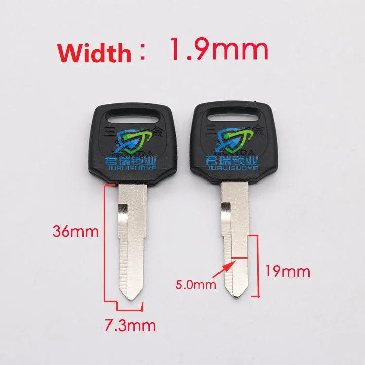10 pces x motocicleta chave embrião substituição comprimento 36mm jg038