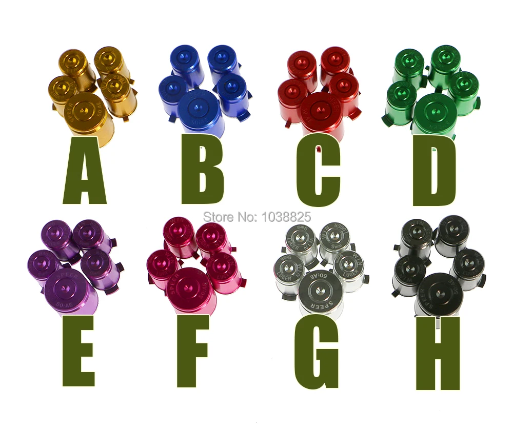 8 colors Bullet Buttons Metal ABXY button Guide Mod Kit For xbox360 controller 20sets/lot