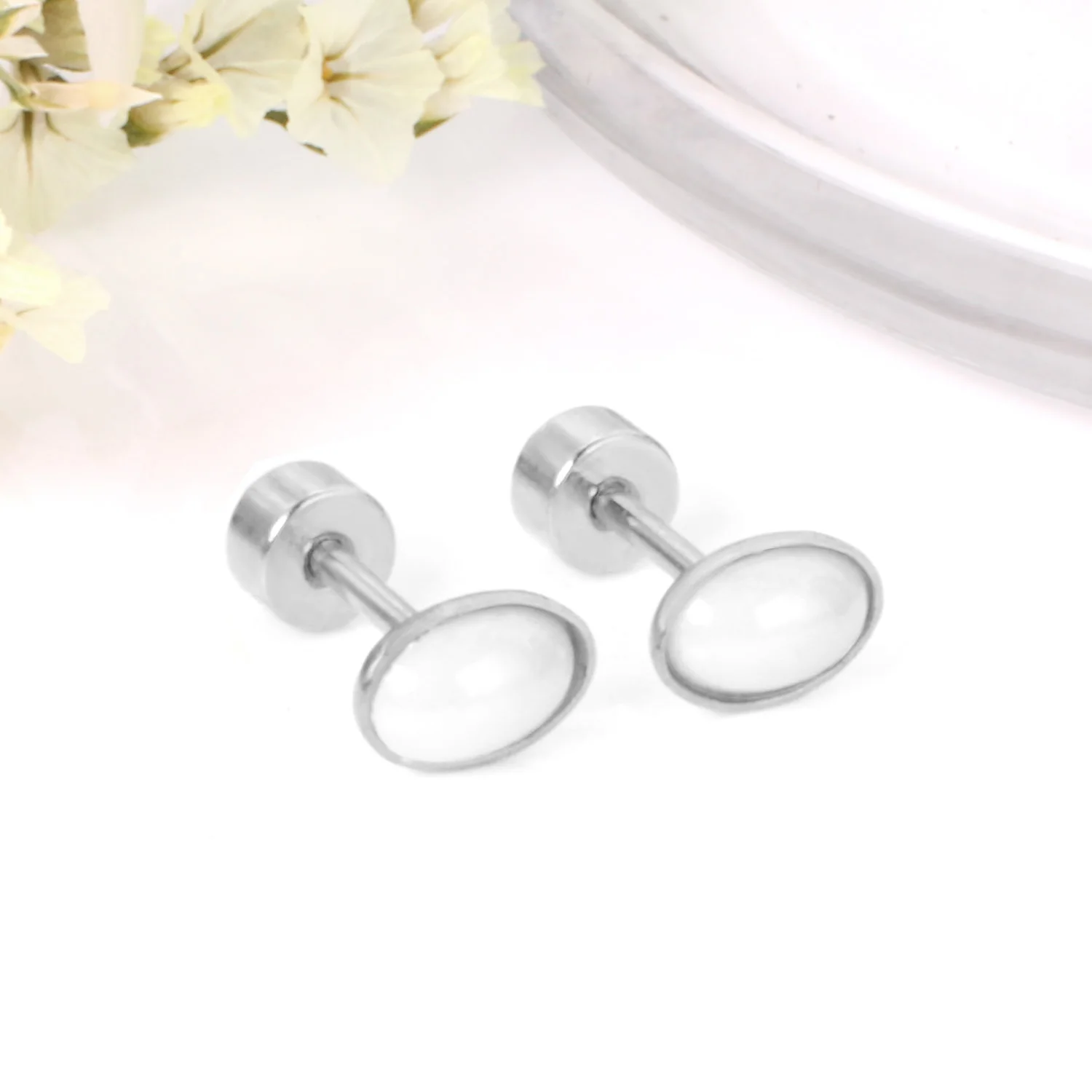 LUXUSTEEL Stainless Steel Oval Earring Fashion Jewelry Brinco Party Pendientes Mujer Gold Color Plus Earring Wholesale Bijoux