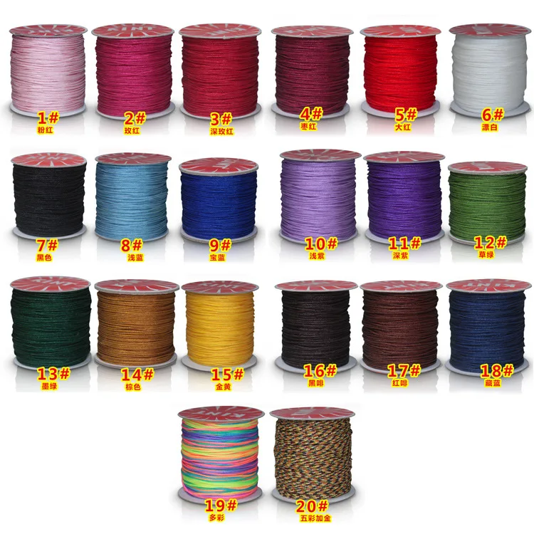 1MM DIY Chinese Knot Nylon Cord String Braid Strap Wholesale Necklace Rope Bead For Necklace Bracelet Jewelry Making 80 meters