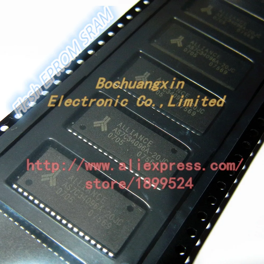 شحن مجاني AS7C34096-20JC AS7C34096 20JC SOJ36 3.3V 512K X8 CMOS SRAM