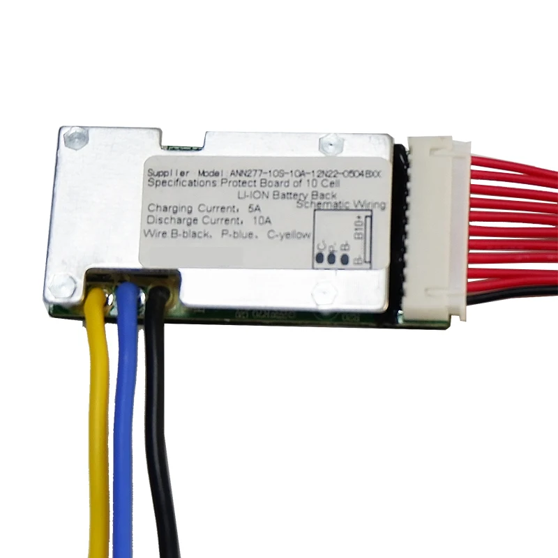 Small size 36V 15A lithium battery BMS PCM For 10S 36V 10Ah-15Ah Lipo/LiMn2O4/LiCoO2 battery With the balance function