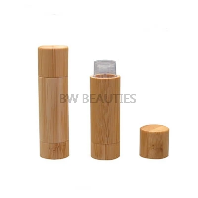 

5g New Makeup Bamboo Design Empty Lipstick Tube DIY Cosmetic Containers Lip Balm Tubes Bamboo Lip Stick Tube