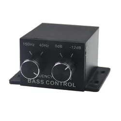 Car 2 RCA Bass Control Gain Adjust Audio Adjuster Amplifier Speaker Controller Adjustable