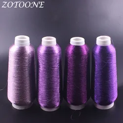 ZOTOONE Fine 3000M/Spool filo per cucire metallico filo per macchina d'oro filati per ricamo per abbigliamento in pelle accessorio per cucire in tessuto