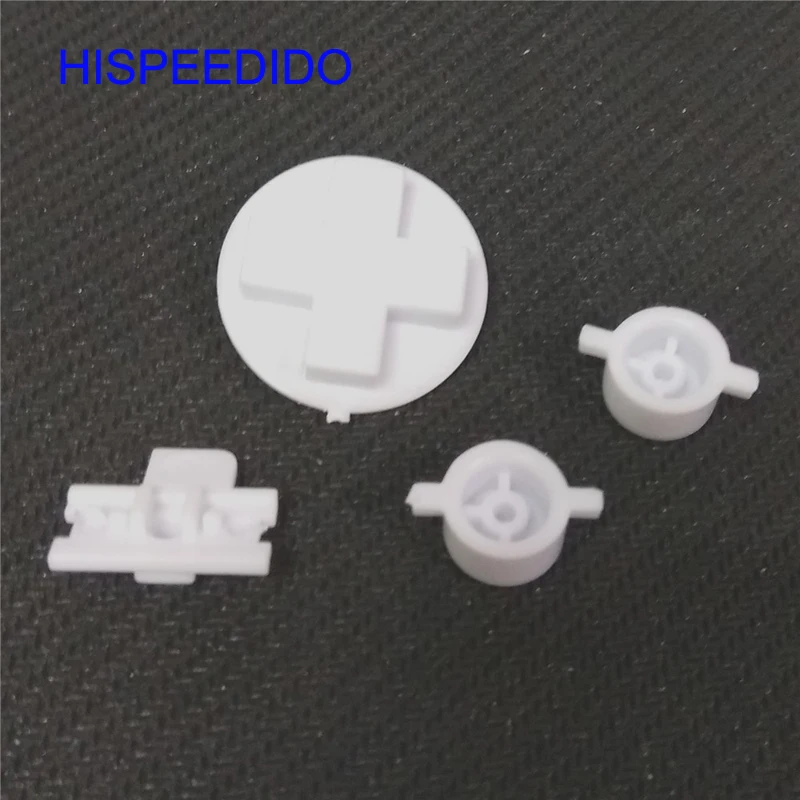 HISPEEDIDO-أزرار خلفية أو بيضاء لـ Gameboy ، لوحة مفاتيح كلاسيكية GB لـ GBO DMG ، DIY لـ Gameboy A B ، أزرار D-pad