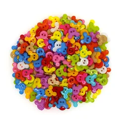 50PCs Plastic Sewing Buttons Scrapbooking Mickey Mixed Two Holes Cartoon 15 x 13mm Costura Botones Decorate P1002