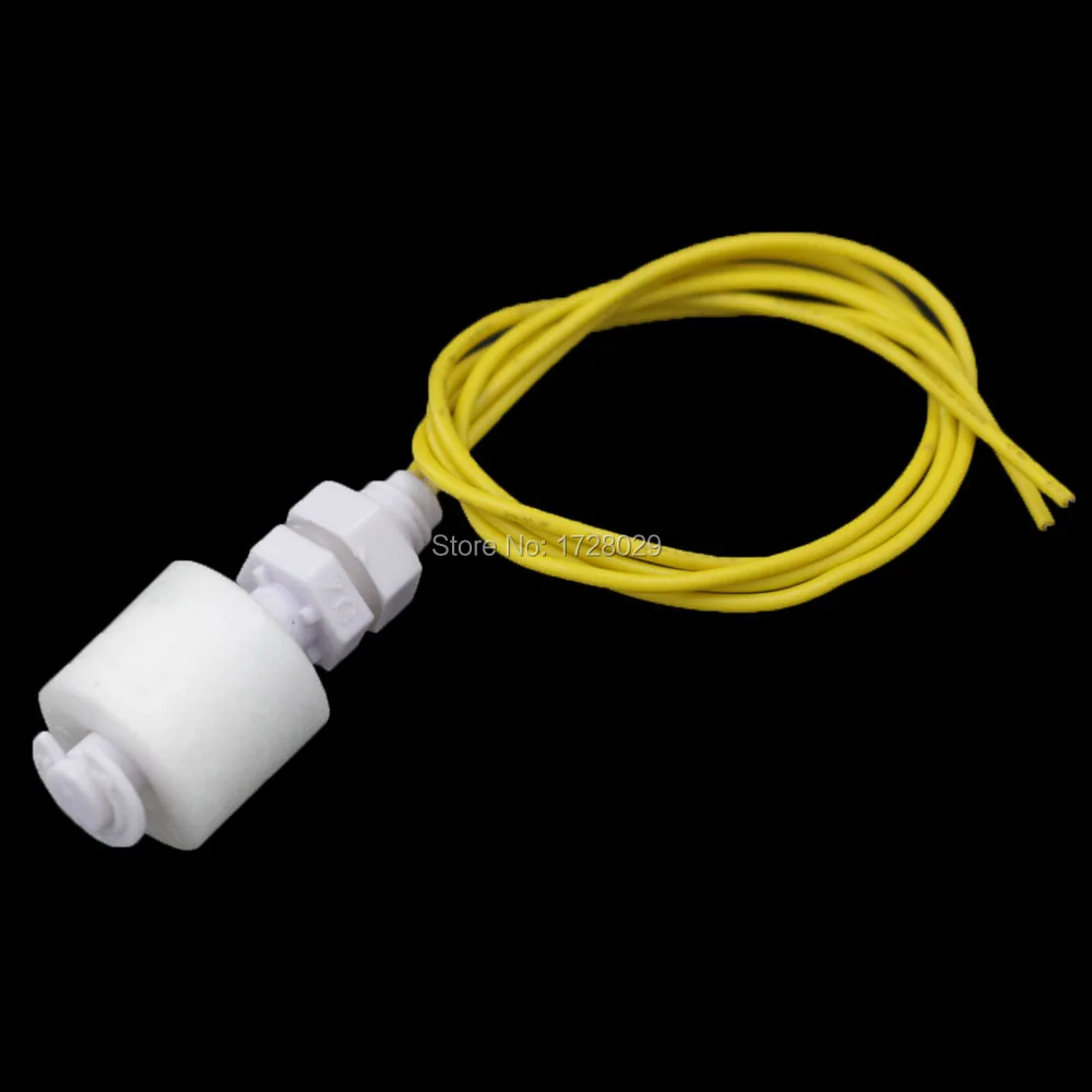 PP 44mm Body Length Yellow Wire Single Float Ball Water Level Switch Sensor Switch