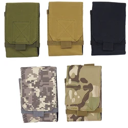 Bolsa militar tática para acampamento, bolsa com camuflagem camuflada, com cinto e gancho, para celular