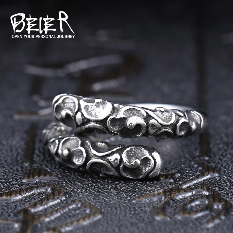 Beier new store 316L Stainless Steel ring top quality  Monkey King Bar Ring Fashion Jewelry  LLBR8-364R