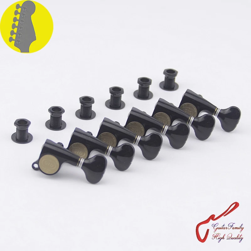 1 Set  Original Genuine 6 In-line GOTOH SGS510Z-S5  Guitar Machine Heads Tuners  ( Black ) MADE IN JAPAN