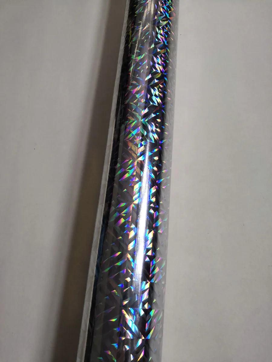 Hot stamping foil  holographic foil silver diamond pattern hot press on paper or plastic heat transfer film 16cm x 120m