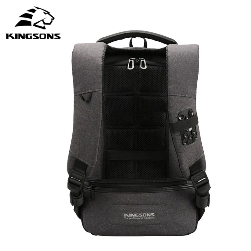 Kingsons New Arrival Anti-theft USB charging Men 13.6-15.6 inch Casual Laptop Backpack for Girls Boys Backpacks Women Mochila